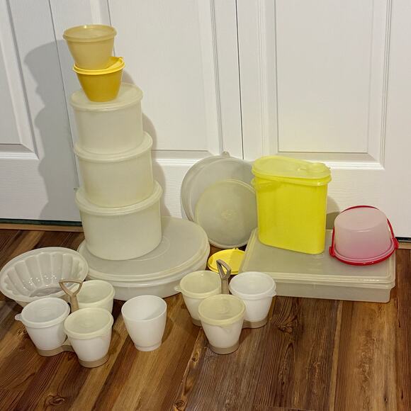 Tupperware Other - Tupperware Lot 1. Consists of 37 pieces large and small, mostly vintage. Clean.